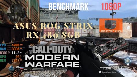 Call Of Duty Modern Warfare RX 480 8GB ASUS ROG Strix Benchmark Ryzen