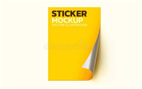 Sticker With Peel Off Corner Isolated On White Background Vector