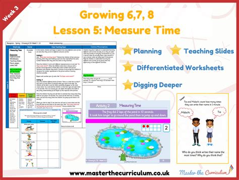 Growing 6 7 8 Week 3 Lesson 5 Measure Time Master The Curriculum