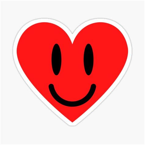 "Happy Heart Emoji" Sticker for Sale by BAYBAYS | Redbubble