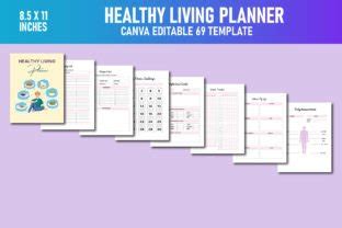 Healthy Living Planner Canva Kdp Graphic By Lavlu Creative Zone