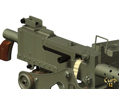 M1919 Browning Machine Gun 3d Model 59 Lwo Free3d