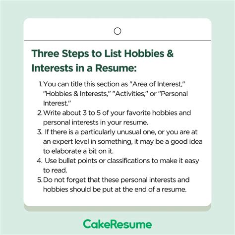 hobbies  interests  resume  freshers  latest update