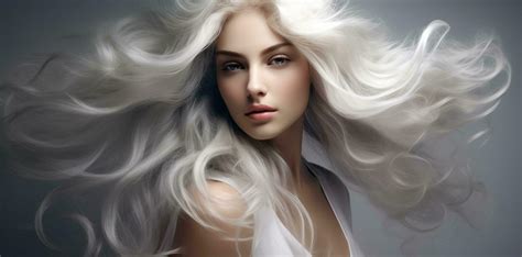 Beautiful woman with long white hair 27003425 Stock Photo at Vecteezy