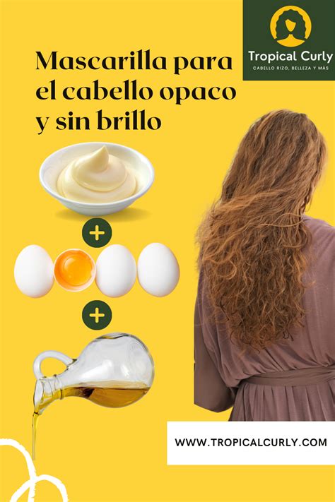 Mascarilla Para El Cabello Opaco Y Sin Brillo Mayonesa Huevo Y Aceite