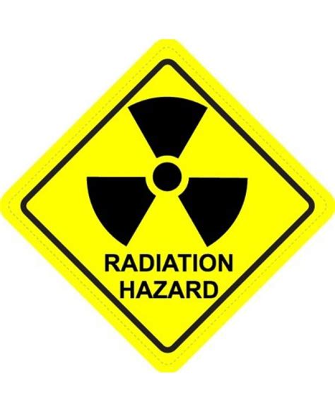 Radiation Hazard Diamond Warning Sign Sticker