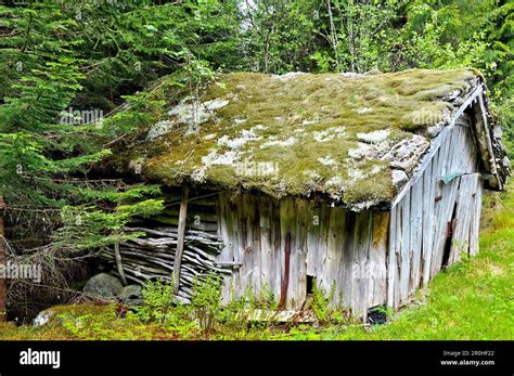 Old Decaying Wooden Hut Germany Stock Photo Alamy