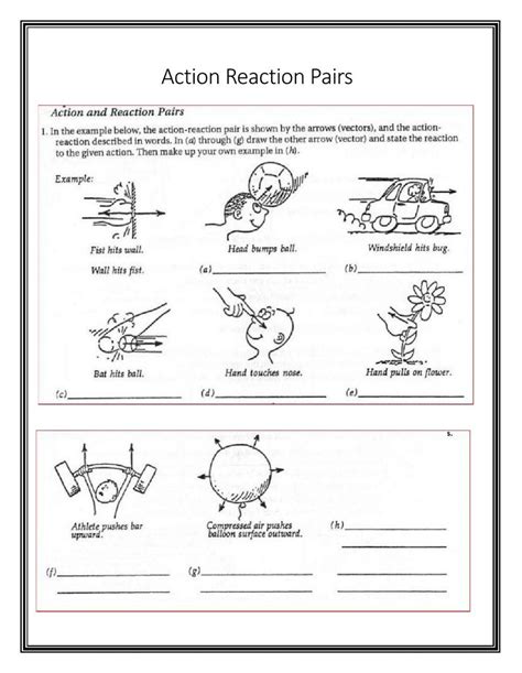 Action Reaction Pairs Online Exercise For Live Worksheets Worksheets Library