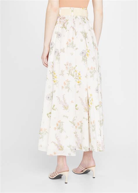 Zimmermann Jeannie Floral Belted Maxi Skirt Bergdorf Goodman