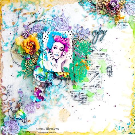 Lady Scrap Sugary Lo Cutecut Dt Mixed Media Scrapbooking Layouts