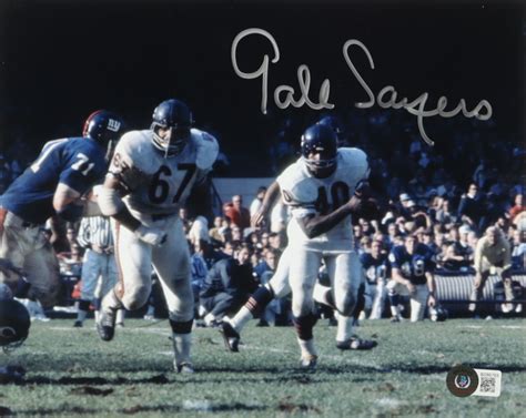 Gale Sayers Signed Bears X Photo Beckett Pristine Auction