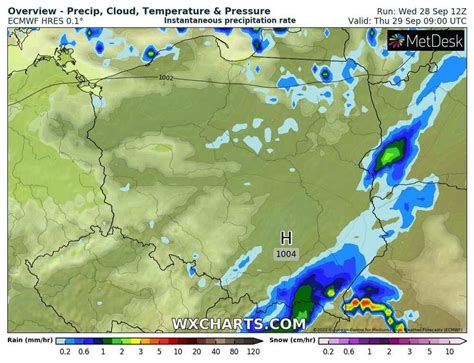 Pogoda Na Wrze Nia Deszcz I Ulewy Na Po Udniowym Wschodzie