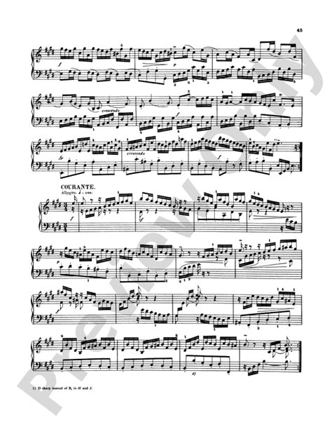 Bach Six French Suites Ed Hans Bischoff Suite No In E Major