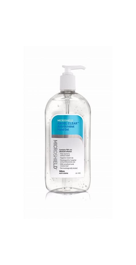 Microshield Angel Clear Antimicrobial Hand Gel 500ml Pump 70 Ethanol