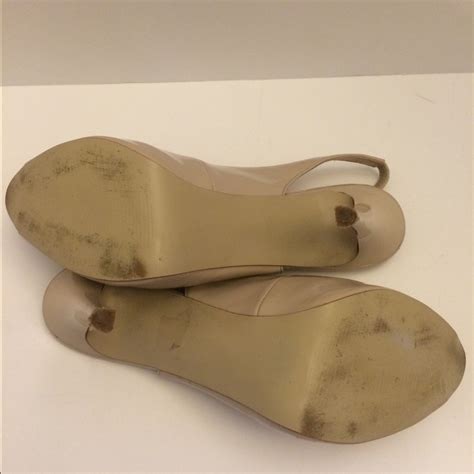 Guess Nude Patent Leather Slingback Pumps Excellent C Gem