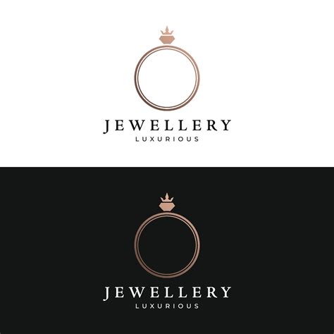 Luxury Vintage Jewelry Logo Template Design With Creative Idea With Abstract Ring Shape Logo