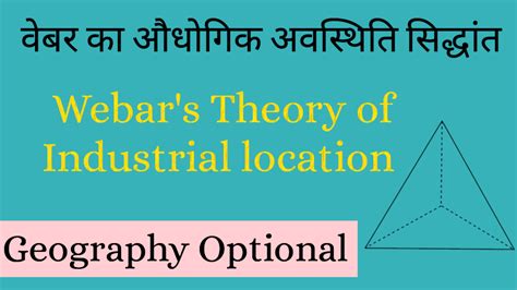 Webar S Theory Of Industrial Location