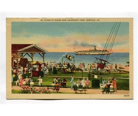 Scene at Ocean View Amusement Park Norfolk Virginia vintage ...