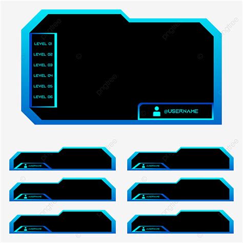 Paneling Clipart Vector Twitch Stream Panel Design With Transparent