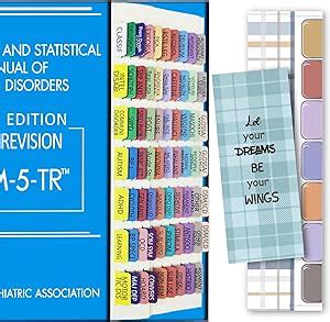 Index Tabs For DSM 5 TR 2022 Color Coded DSM V TR Tabs Laminated For