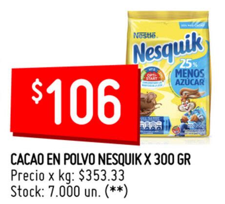 Nestle Nesquik Cacao En Polvo X Gr Oferta En Walmart