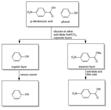 Draw A Flow Chart That Shows The Separation Of P Nitrobenzoic Acid And