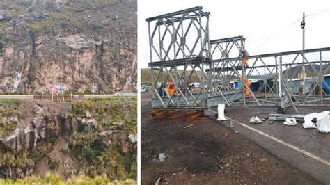 Huancavelica Se Instala Un Puente Modular En El Sector Rumichaca