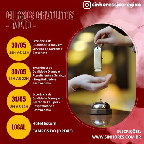 Sinhores Abre 180 Vagas Para Cursos Gratuitos Em Campos Do Jordão