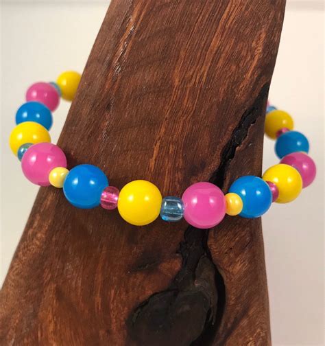 Pansexual Bracelet Lgbtq Gay Jewelry Pride Flag Bracelet Etsy Uk