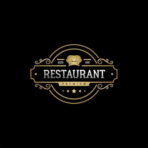 Cr Ation De Logo De Restaurant D Tiquette D Insigne D Embl Me Vintage