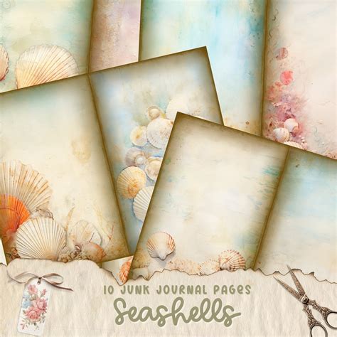 Coastal Junk Journal Seaside Journal Pages Paper Craft Nautical Digital