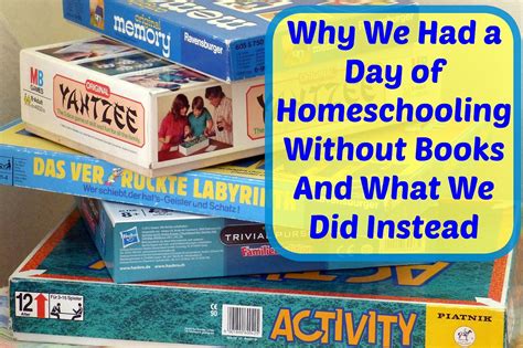 No Book Day Homeschooling Without Books