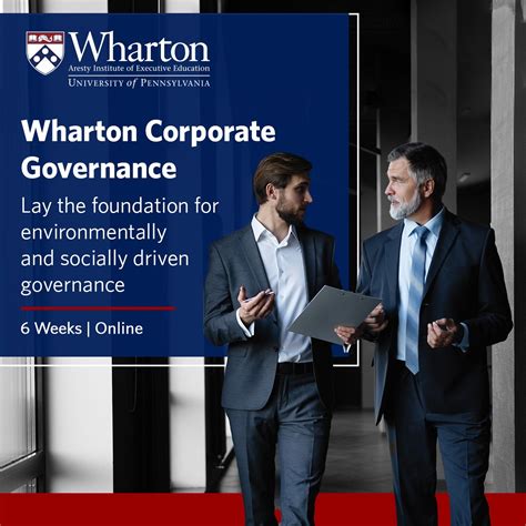 Wharton Executive Education Corporate Governance Maximize Your