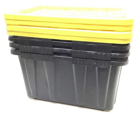 Lot 4 Hdx 27 Gallon Tough Totes