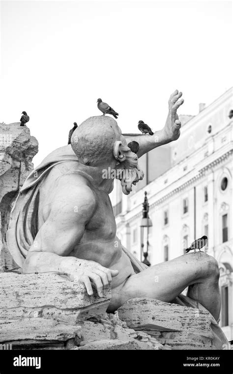 Navona square fountain Stock Photo - Alamy