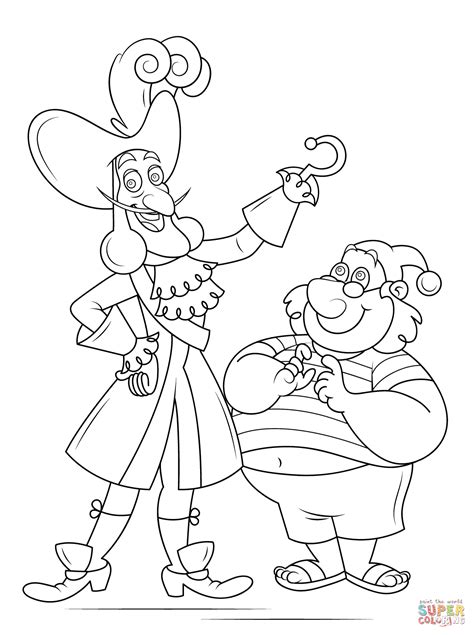 Captain Hook And Mr Smee Coloring Page Free Printable Coloring Pages