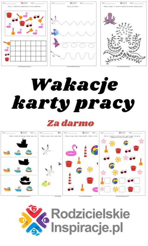 Wakacje Karty Pracy Do Druku Dla Przedszkola 45 Stron Dziecko