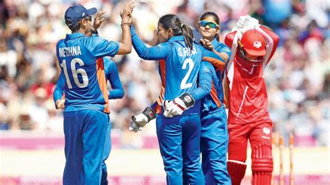 Cwg Cricket Smriti Mandhana Sneh Rana Help India Beat England To