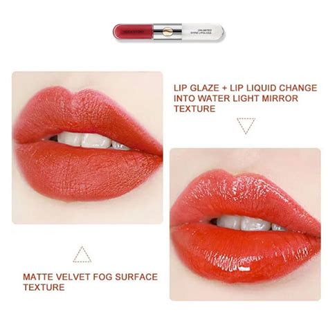 Huda Story Double Headed Lip Gloss Non Stick Cup White Lip Glaze Moisturizing Water Gloss Lip