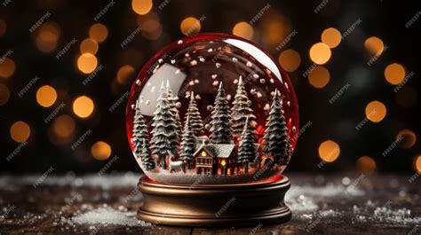 Premium Ai Image Christmas Snowglobe Winter Theme Christmas