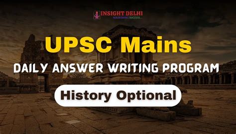 UPSC Mains Daily Answer Writing Program History Optional