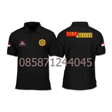 Jual Polo Wangki Kaos Kerah Rescue Damkar Pemadam Kebakaran Fire