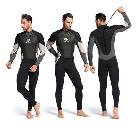 Traje De Neopreno Para Hombre 3 Mm Con Cremallera Trasera Mercado