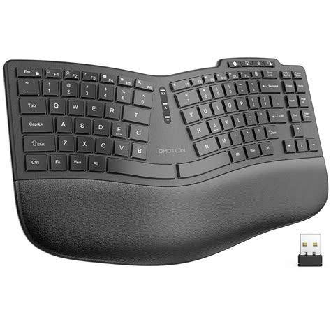 OMOTON Ergonomic Wireless Split Keyboard, Cushioned Wrist Rest