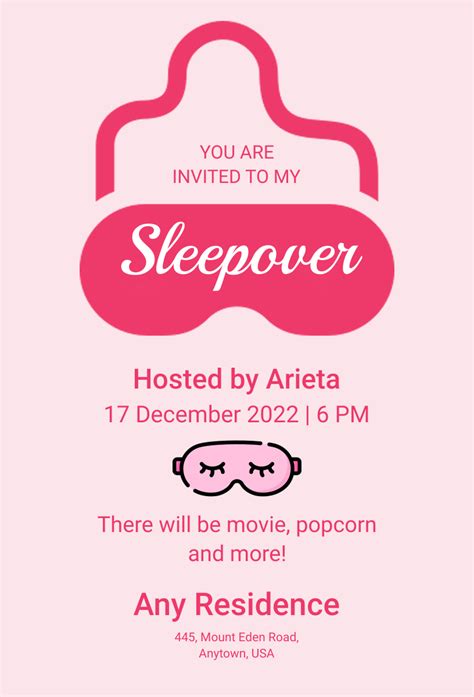 Sleepover Invitation Templates Design Idea And Tips