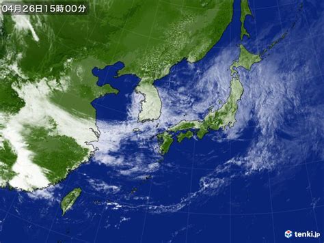 過去の気象衛星日本付近2019年04月26日 日本気象協会 Tenkijp