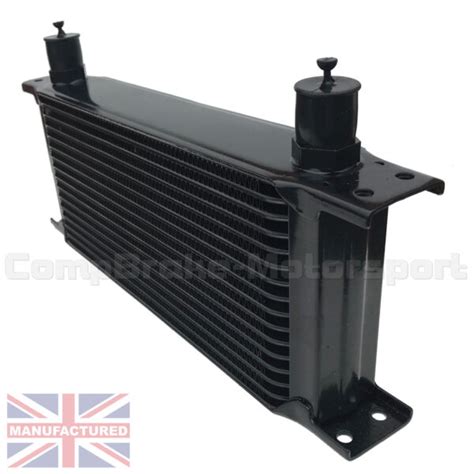 Universal Row Engine Transmission Oil Cooler Radiator Black