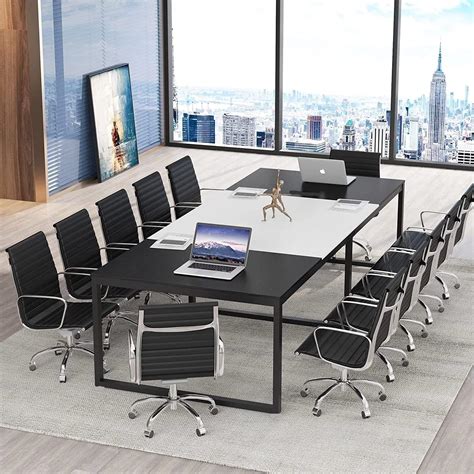 Buy TEKAVO Engineered Wood Large Office Table Conference Table Meeting