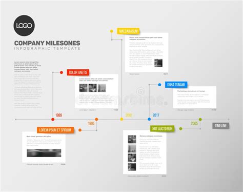 Vector Infographic Timeline Report Template Stock Vector Illustration