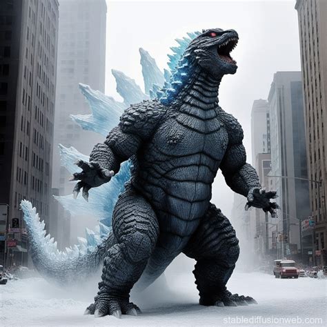 Ice Godzilla Limb On The Ground Prompts Stable Diffusion Online